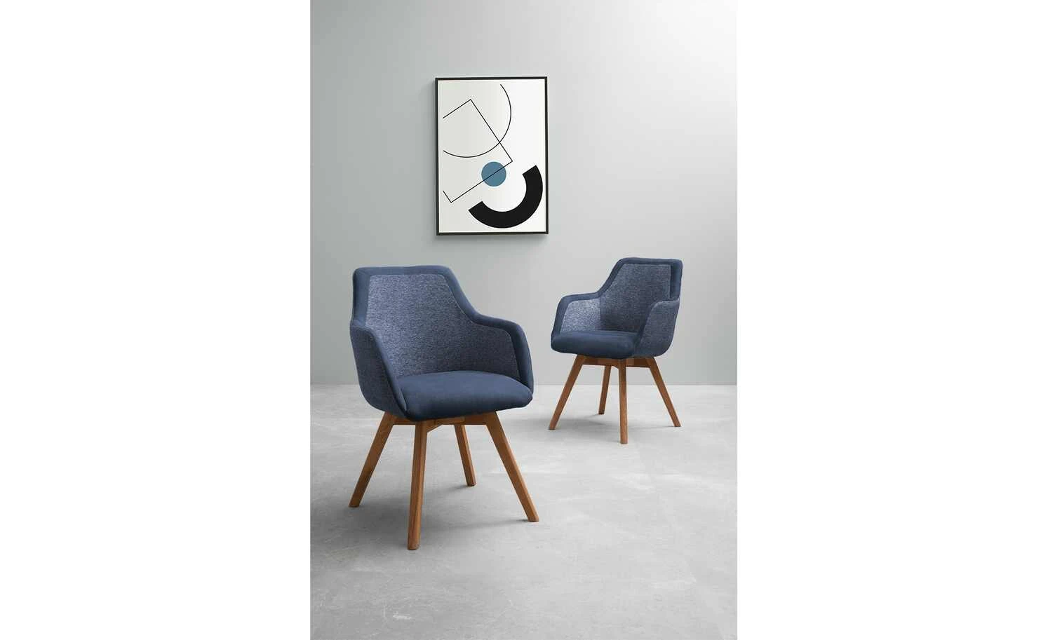 Dine + Mine Polsterstuhl Corby | Nachtblau Akaziefarbig Ja 3 Dine + Mine Polsterstuhl Corby | Nachtblau Akaziefarbig Ja