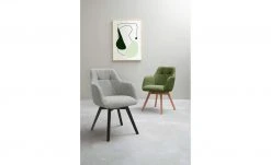 Dine + Mine Polsterstuhl Nador | Lichtgrau Schwarz Nein