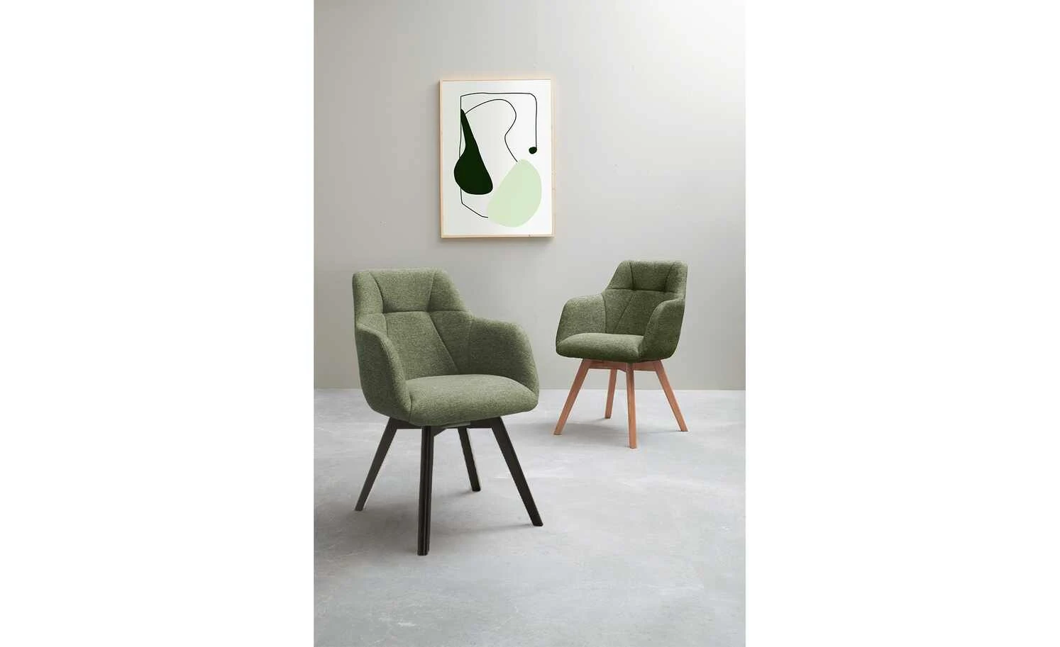 Dine + Mine Polsterstuhl Nador | Oliv Schwarz Nein 3 Dine + Mine Polsterstuhl Nador | Oliv Schwarz Nein