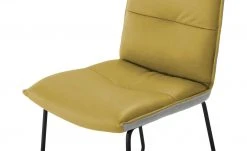 KOINOR Leder-Kufenstuhl Essay | Safran (Gelb) / Hellgrau -SitzWerk Verkaufsgeschäft 15307303 3 202206232232