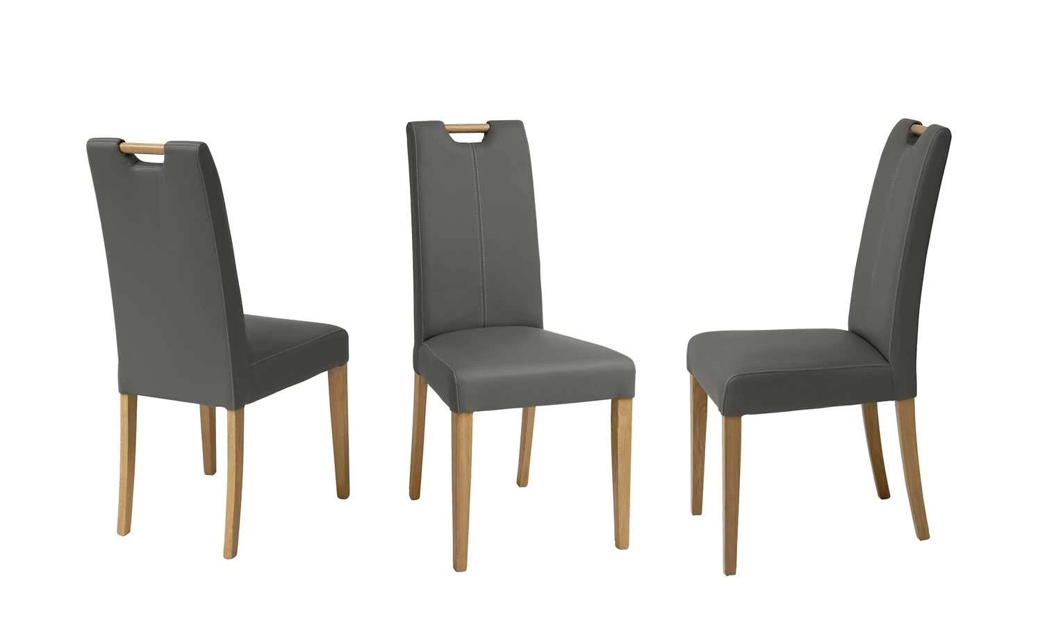 Woodford Polsterstuhl mit Griff Gabi 4 | Fango (Grau) Eiche 3 Woodford Polsterstuhl mit Griff Gabi 4 | Fango (Grau) Eiche