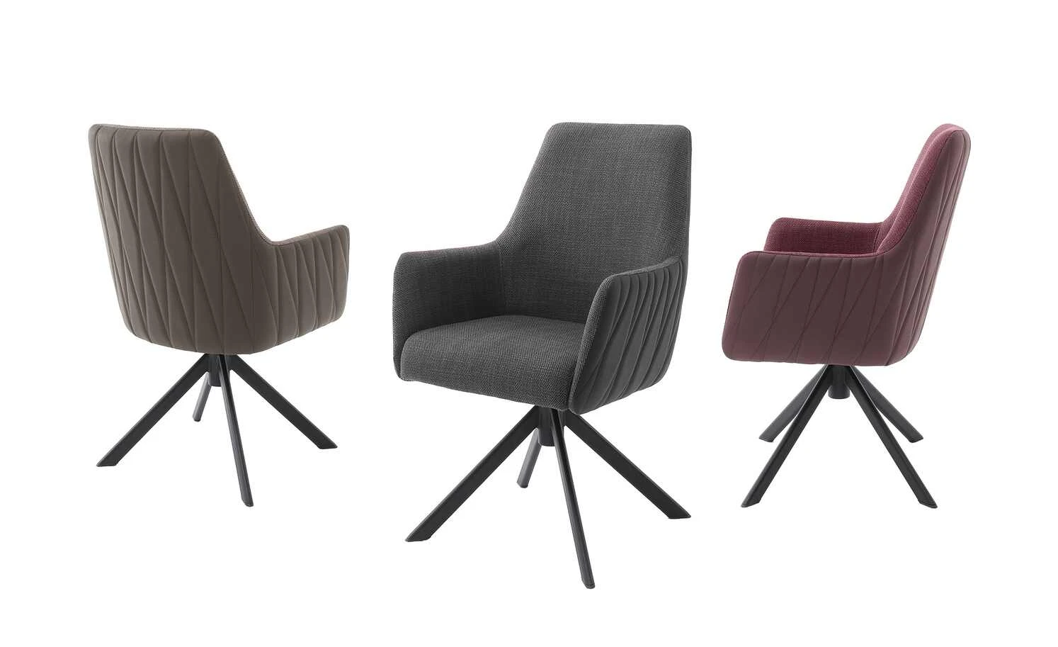 Polsterstuhl drehbar Garos | Merlot (Weinrot) 3 Polsterstuhl drehbar Garos | Merlot (Weinrot)