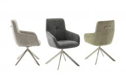 Polsterstuhl mit Armlehnen Yalo | Olive (Grün)