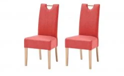Woodford Polsterstuhl, 2er-Set Mable | Rot Buche