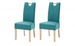 Woodford Polsterstuhl, 2er-Set Mable | Petrol Buche