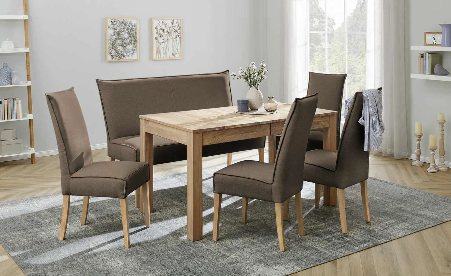 Woodford Polsterstuhl Gerda | Braun Eiche 3 Woodford Polsterstuhl Gerda | Braun Eiche