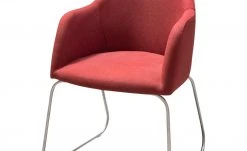 Woodford Polsterstuhl mit Armlehne Vilo | Kaminrot Kufengestell - Edelstahl -SitzWerk Verkaufsgeschäft 15309590 1 202208251235