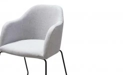 Woodford Polsterstuhl mit Armlehne Vilo | Silbergrau Kufengestell – Schwarz -SitzWerk Verkaufsgeschäft 15309599 3 202208251235