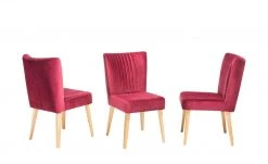 Woodford Polsterstuhl Ivett | Chianti (Dunkelrot) Eiche Bianco